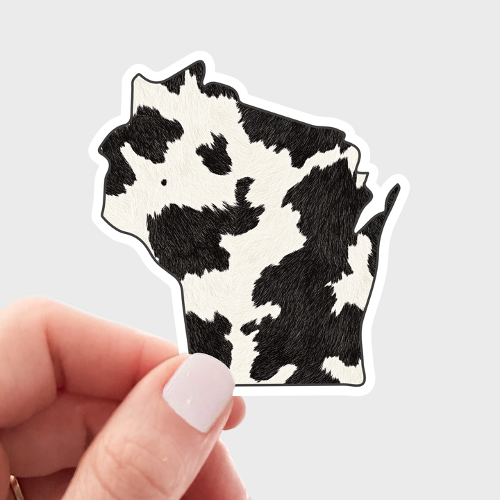 Wisconsin Cow Sticker