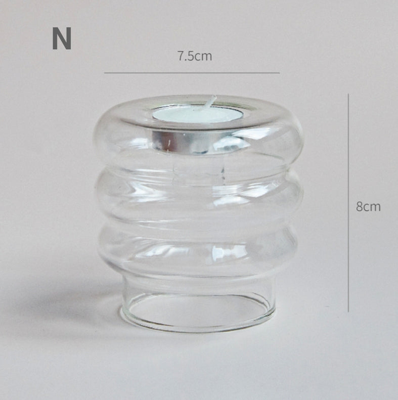 Modern Glass Candlestick, 22 shapes