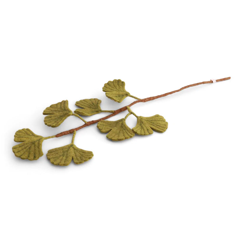Felt ginkgo leaf branch 