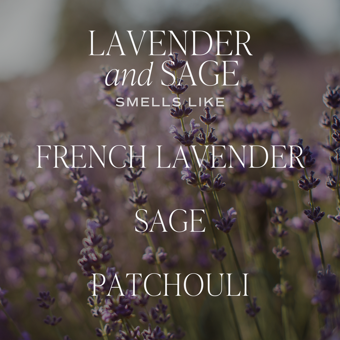 Lavender and Sage Soy Candle, 12 oz