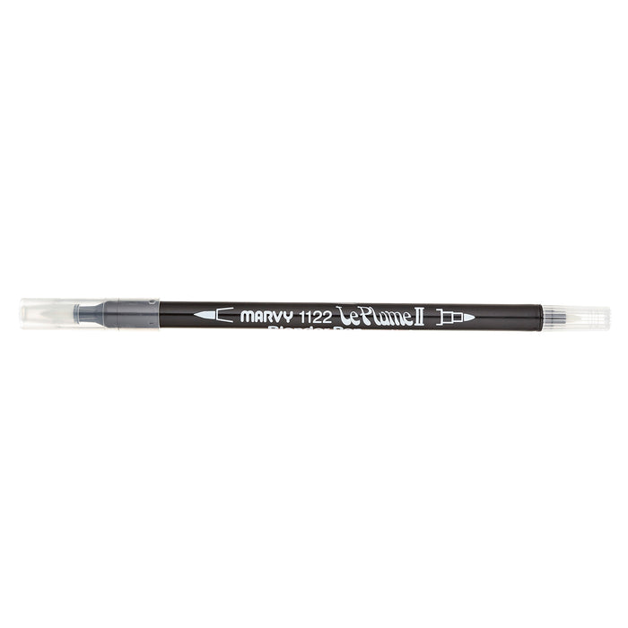 Brush LePlume II pen oriented horizontally  with caps.