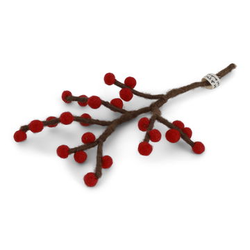 Felt Mini Branch with Berries, 4 Colors