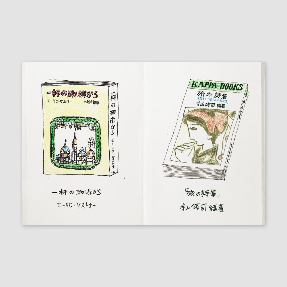 Example of illustrations on Traveler's drawing paper.