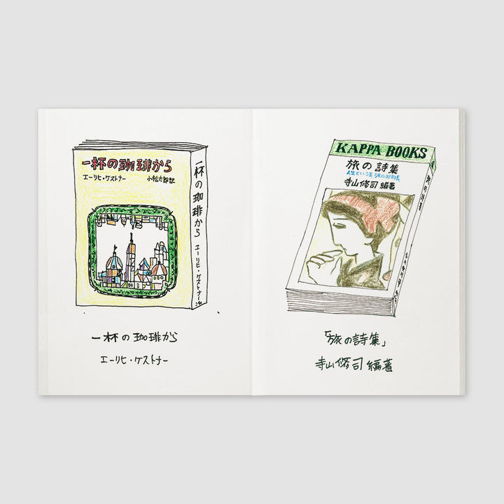 Example of illustrations on Traveler's drawing paper.