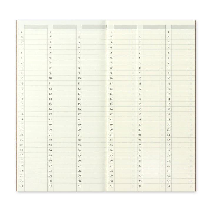 Traveler's Diary Insert, 3 Timespans, 2 sizes