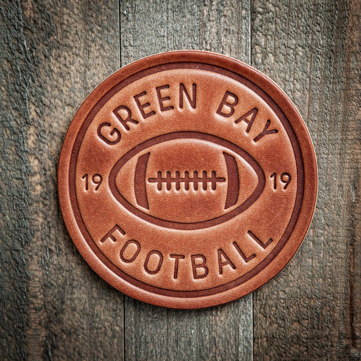 Leather Coaster - Green Bay Football 1919