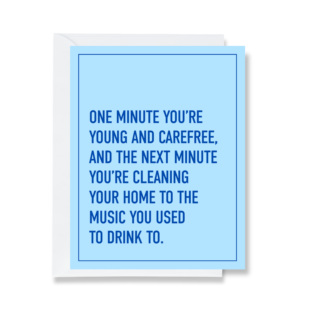 Cleaning to Music Greeting Card