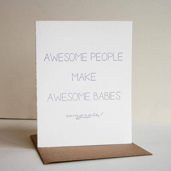 Sans serif text in all capital letters in purple on white cardstock.