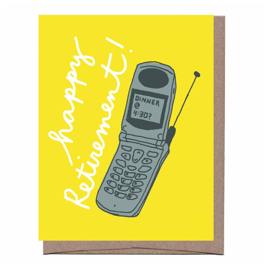 Retirement Flip Phone Card