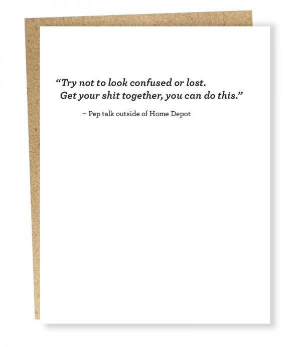 Front of card with black text in a serif font on a white background.