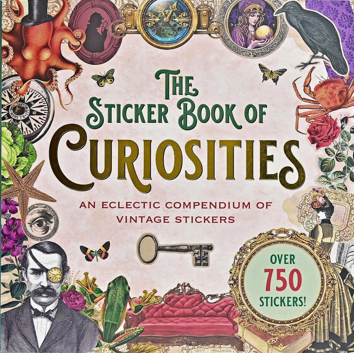 Cover of the sticker book showing examples of vintage stickers.