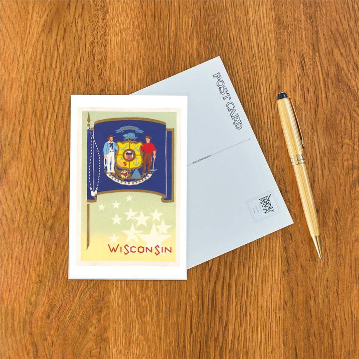 Wisconsin State Seal Postcard