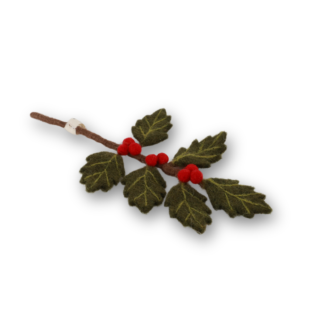 Holiday Felt Flowers and Branches, 9 varieties