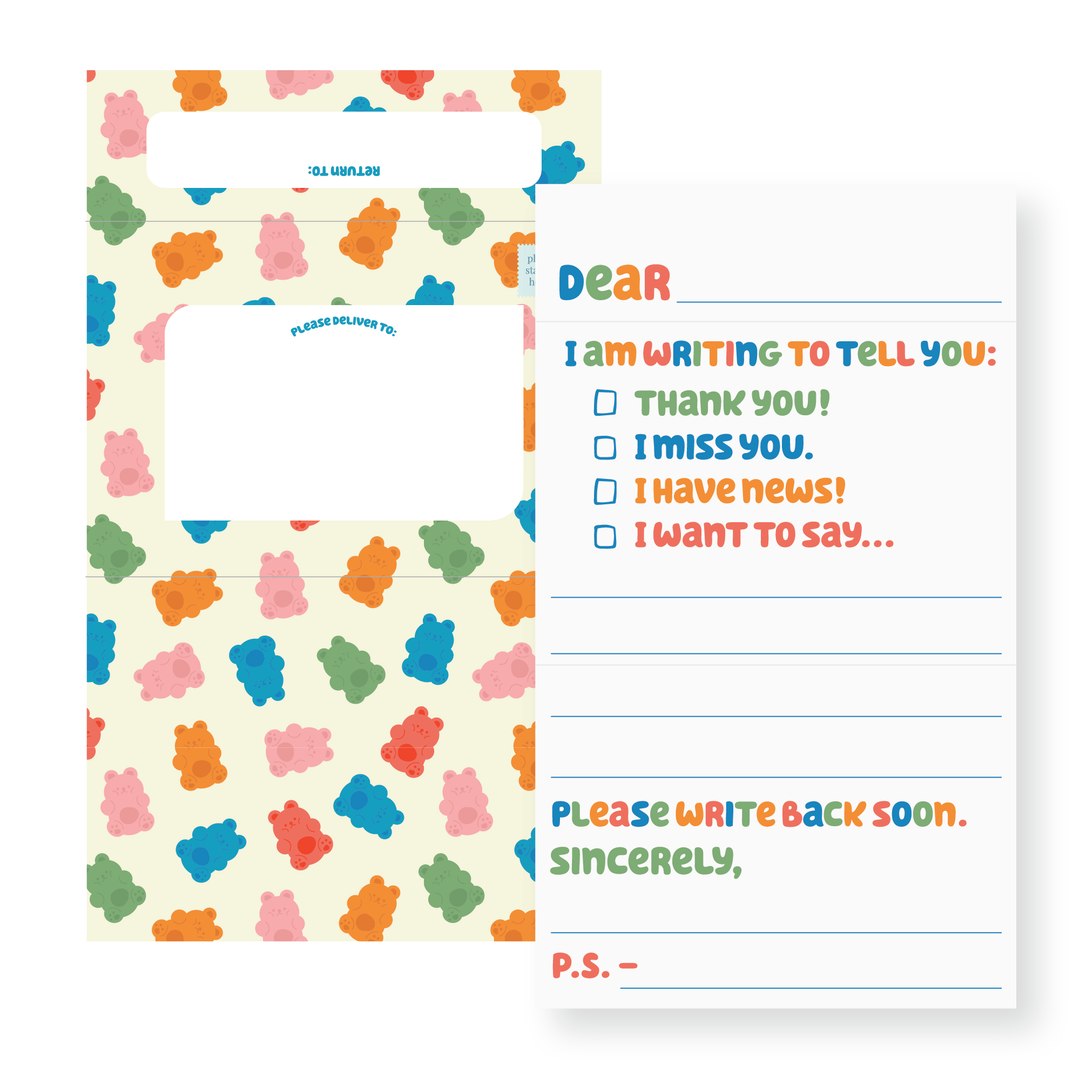 Gummy Bears Fill-in Fold Up Letter, Box of 10