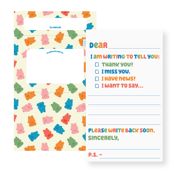 Gummy Bears Fill-in Fold Up Letter, Box of 10