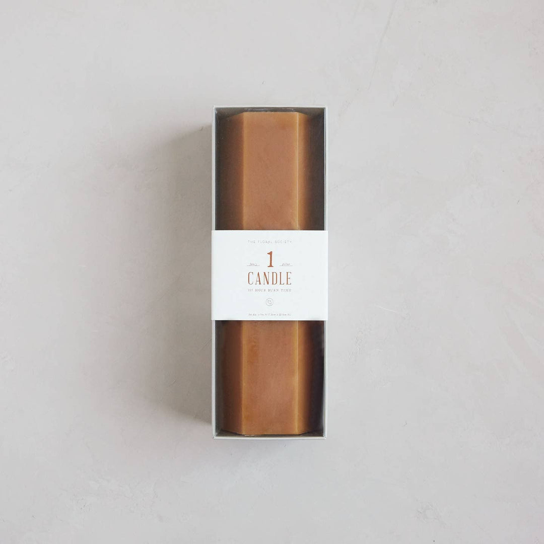 Fancy Hexagon Pillar Candles, 9", 3 colors