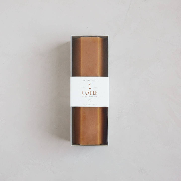 Fancy Hexagon Pillar Candles, 9", 3 colors