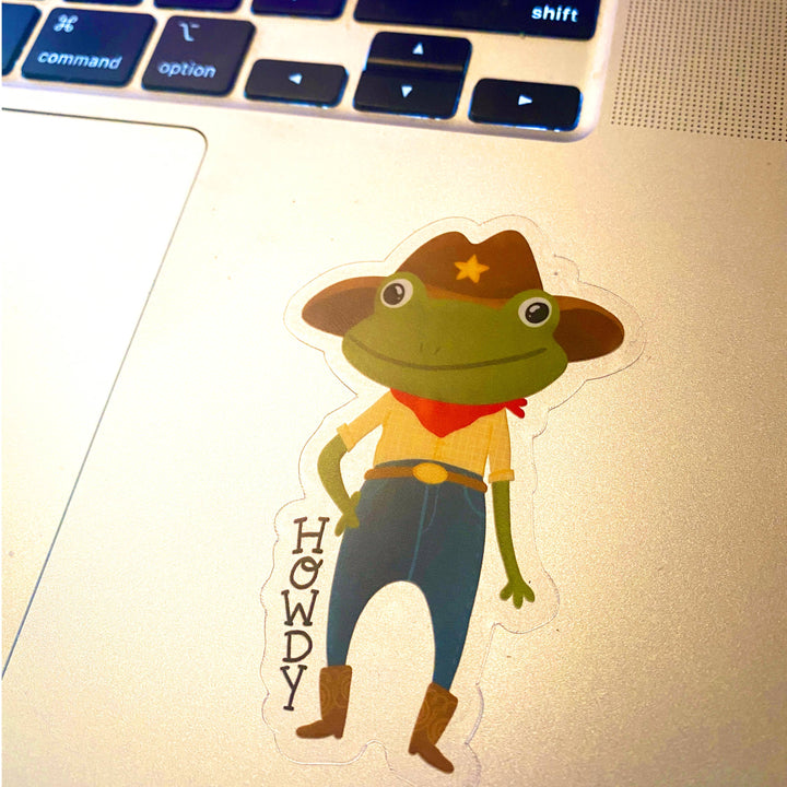 Cowboy Frog Sticker