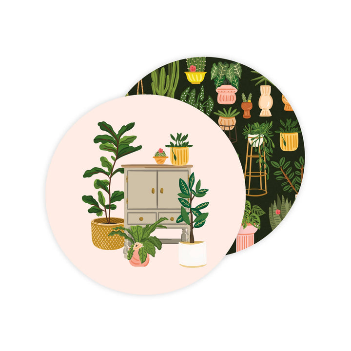 Plants Double-Sided Coaster, Set of 4