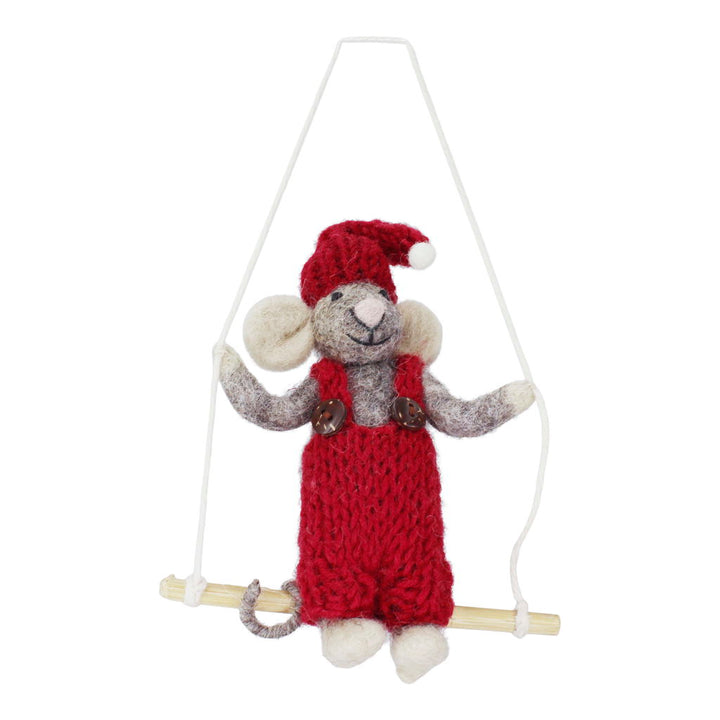 Felt Mouse on Swing, 2 Styles