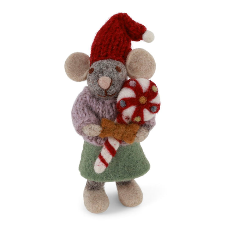 Felt  Mouse with Candy, 2 Sizes, 2 Styles