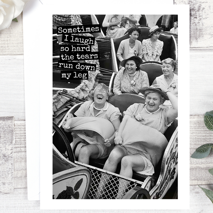 Laugh So Hard Greeting Card