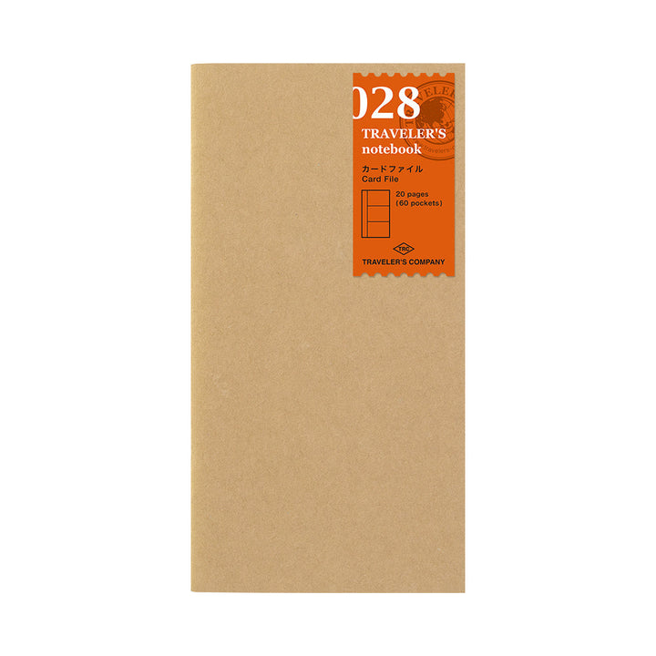 028 Card File Insert, Traveler's Regular Size