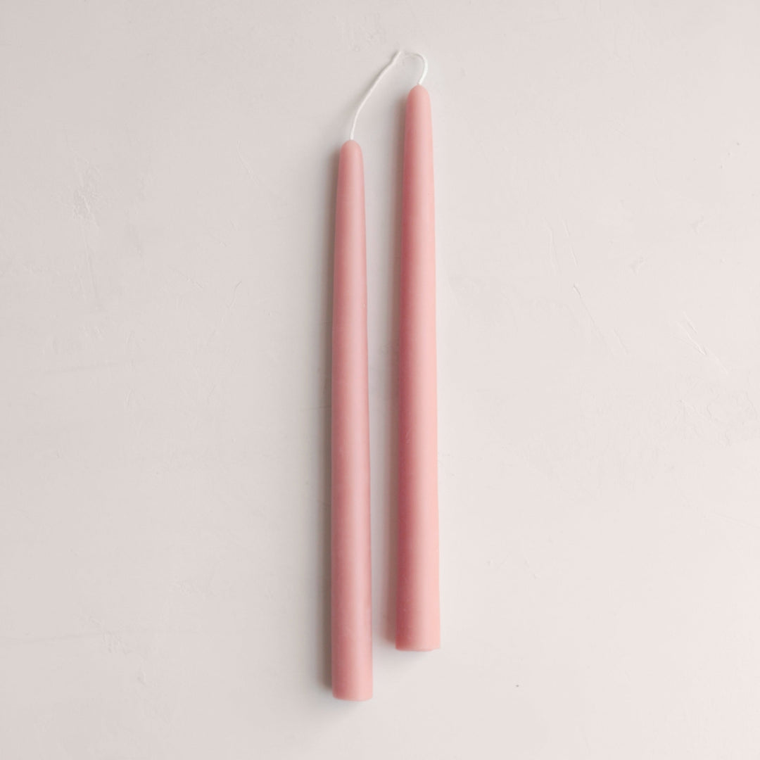 Beeswax Handmade Taper Candles, 12", 4 Colors