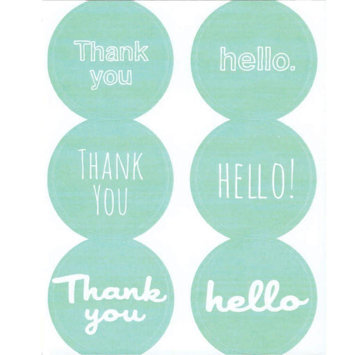 Thank You & Hello Letter Seal Stickers, 3 Colors