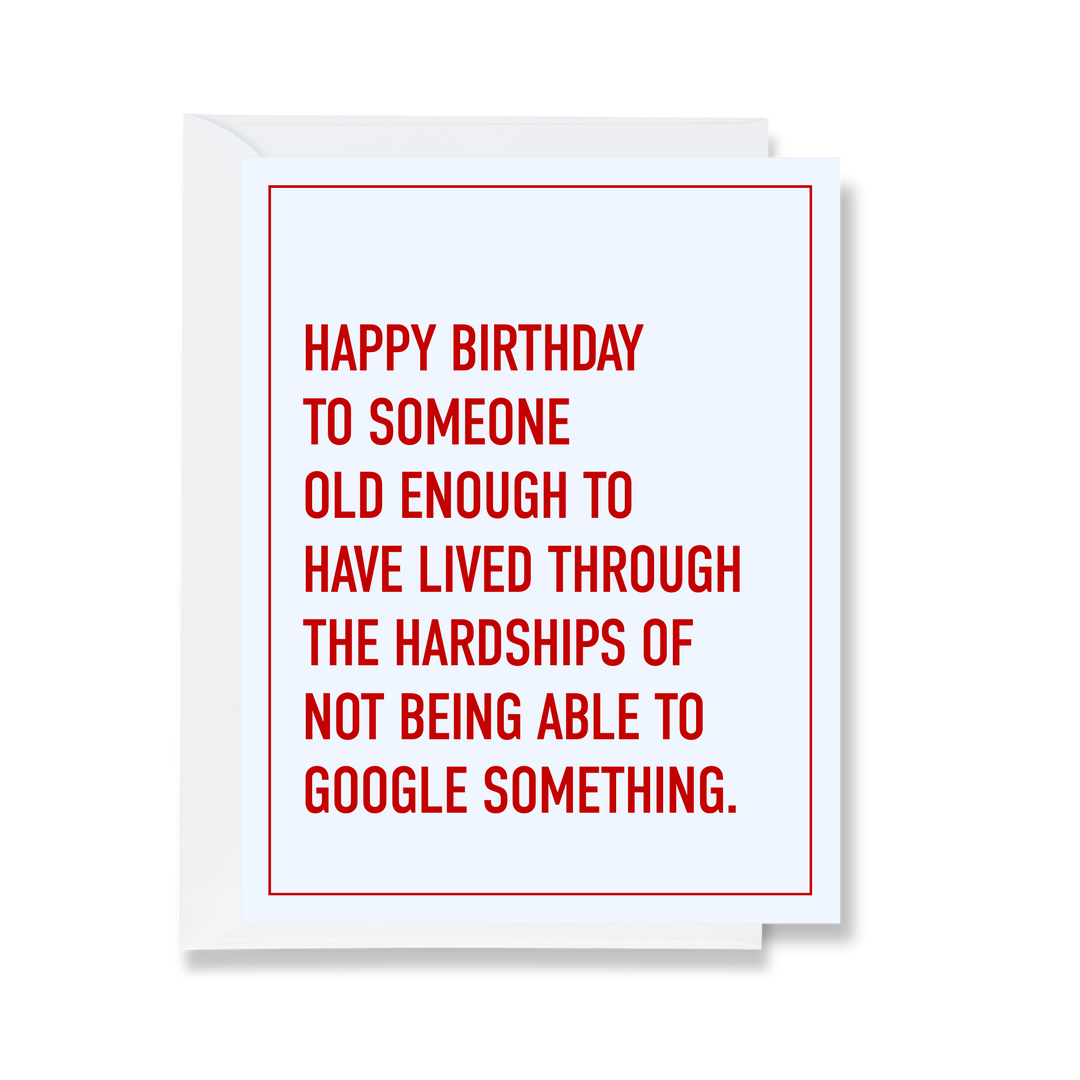 Birthday Hardships Card