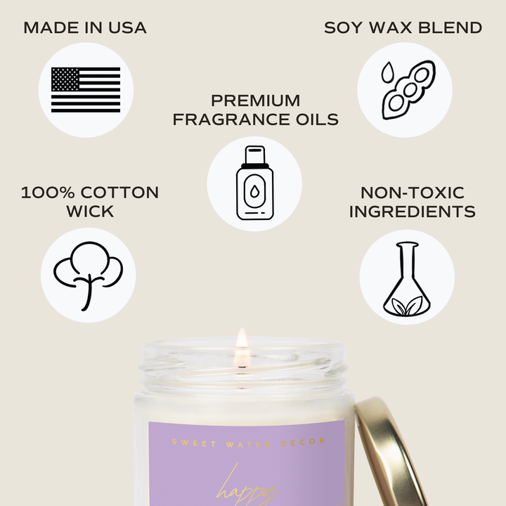 Happy Birthday Soy Candle, 9 oz