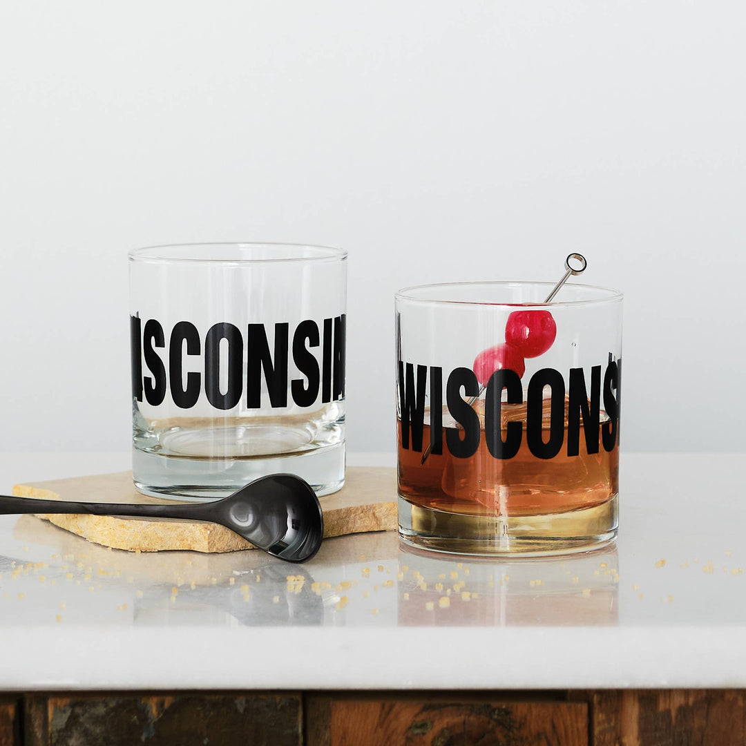 Wisconsin Rocks Glasses, 11 oz, 2 colors