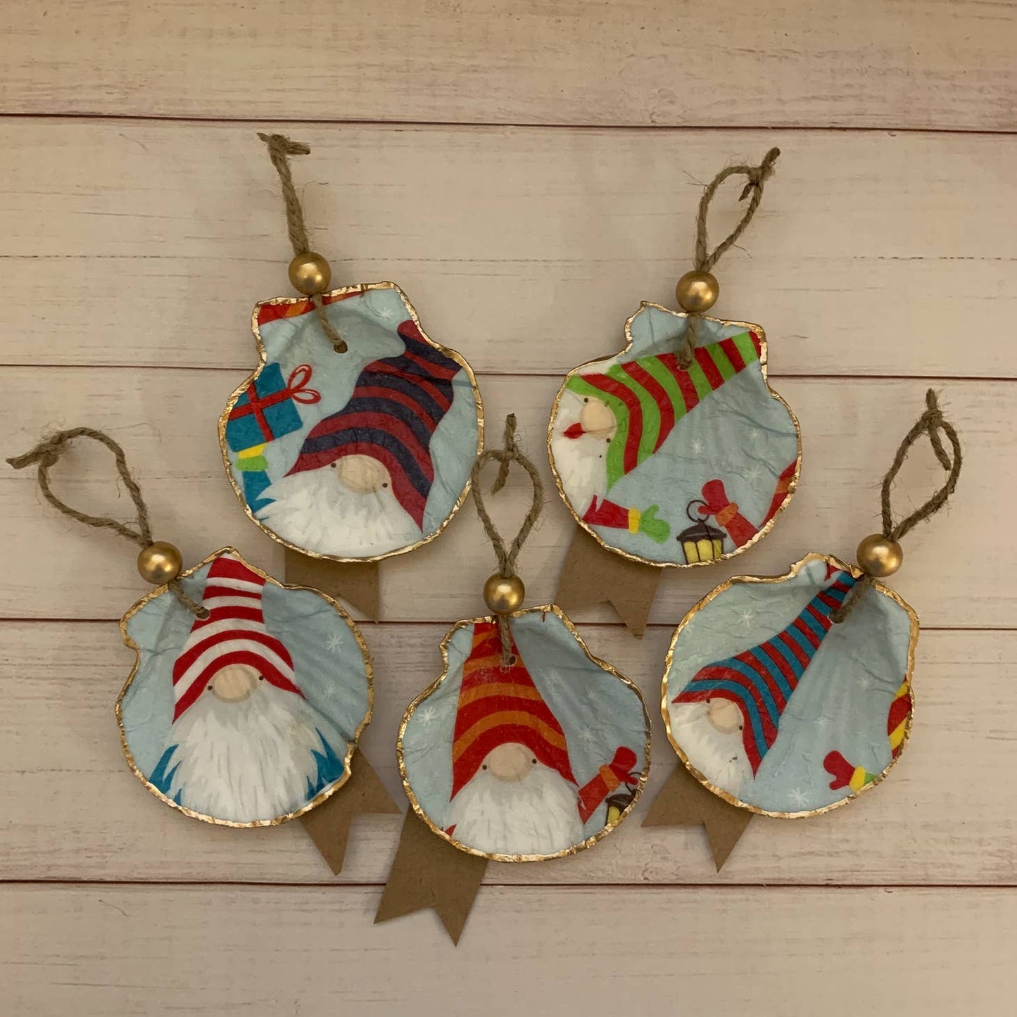 Little Gnomes Sea Shell Ornament