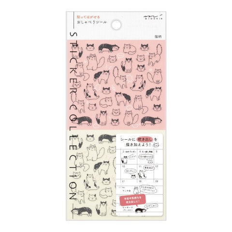 Sheet of cat stickers.