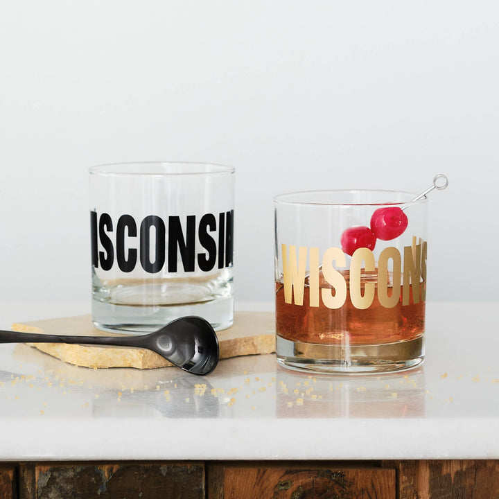 Wisconsin Rocks Glasses, 11 oz, 2 colors