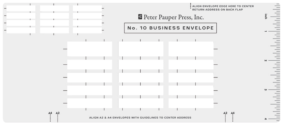 Stencil for No. 10 business envelope.