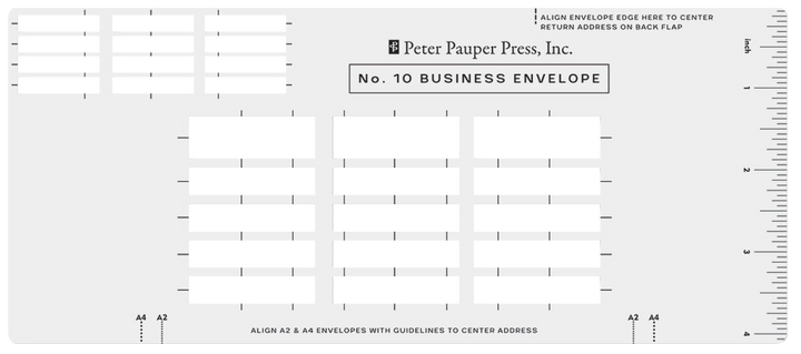Stencil for No. 10 business envelope.