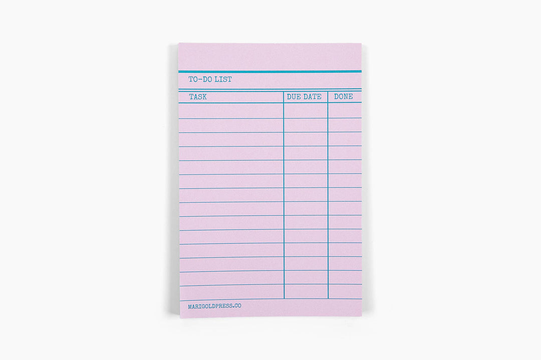 Library Card Notepad, 3 Colors