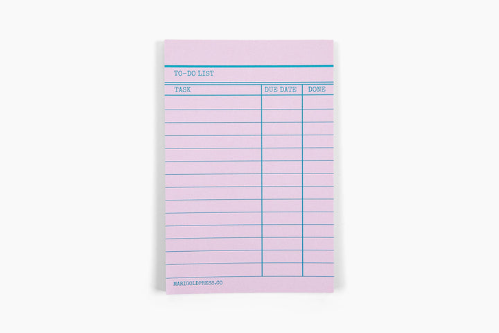 Library Card Notepad, 3 Colors