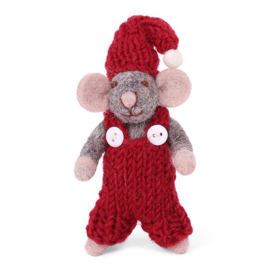 Felt Mouse with Red Pants