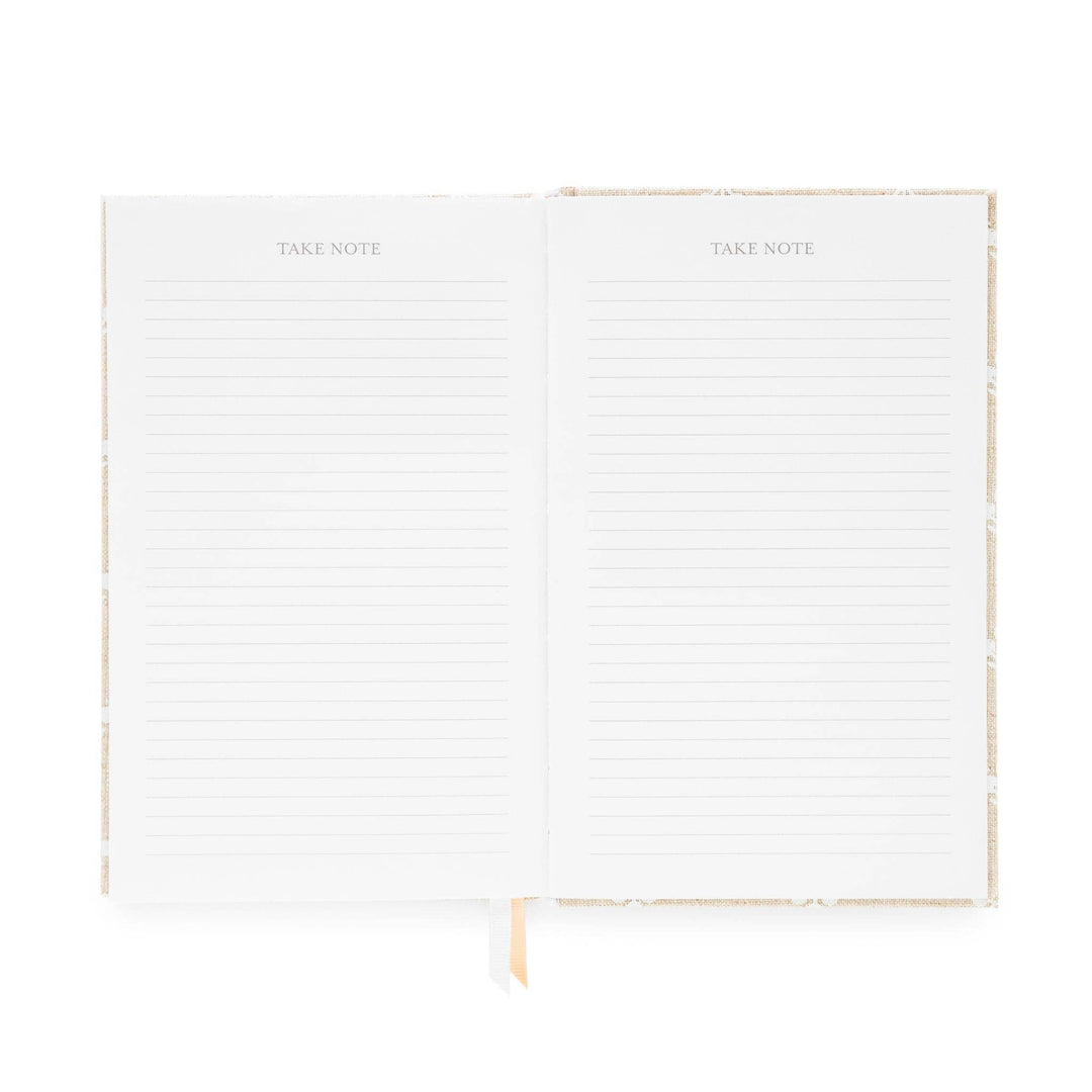 Planner opened to show two pages designed for recording notes.