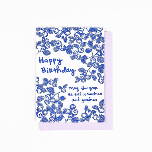 Blueberry Birthday Card