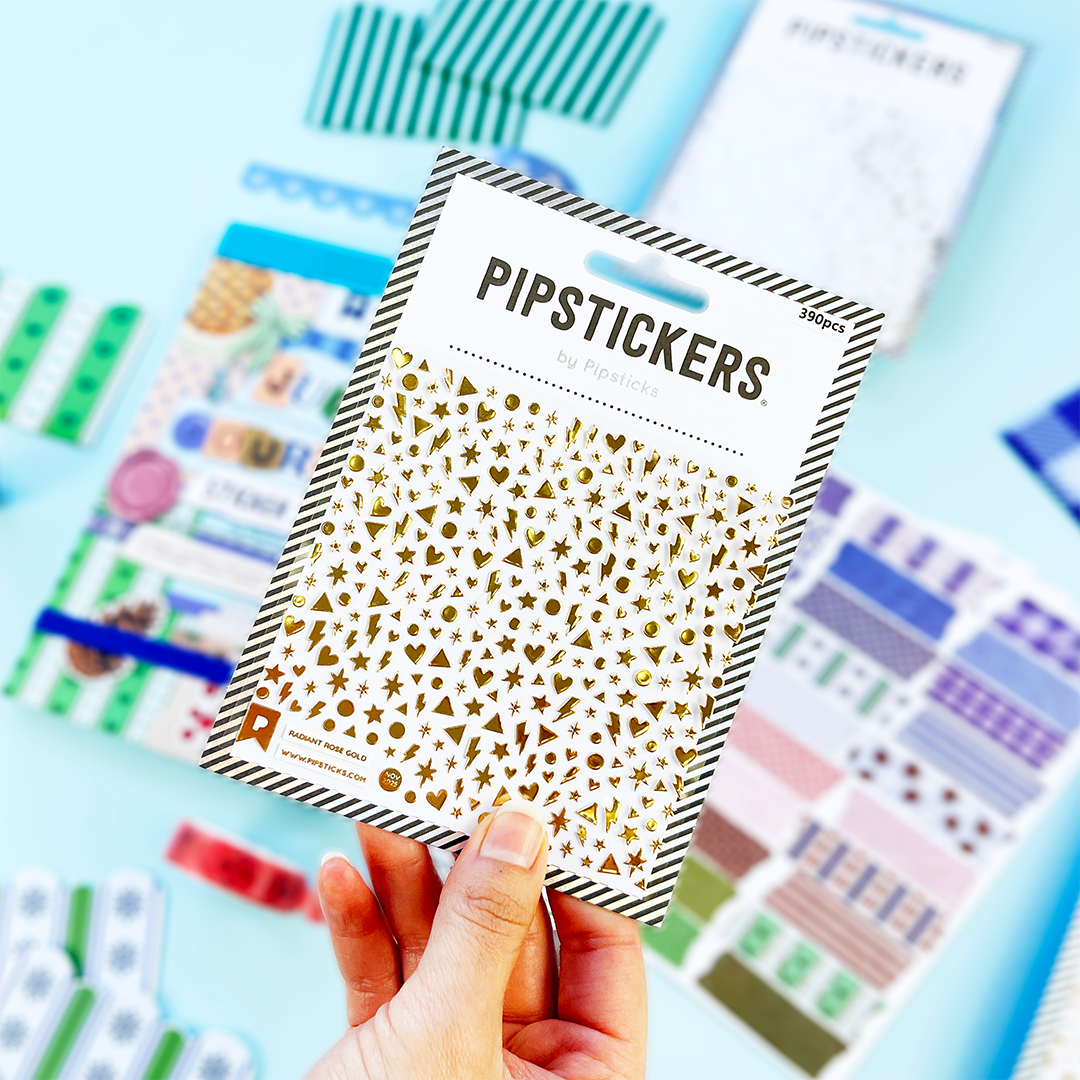 Radiant Rose Gold Mini Stickers