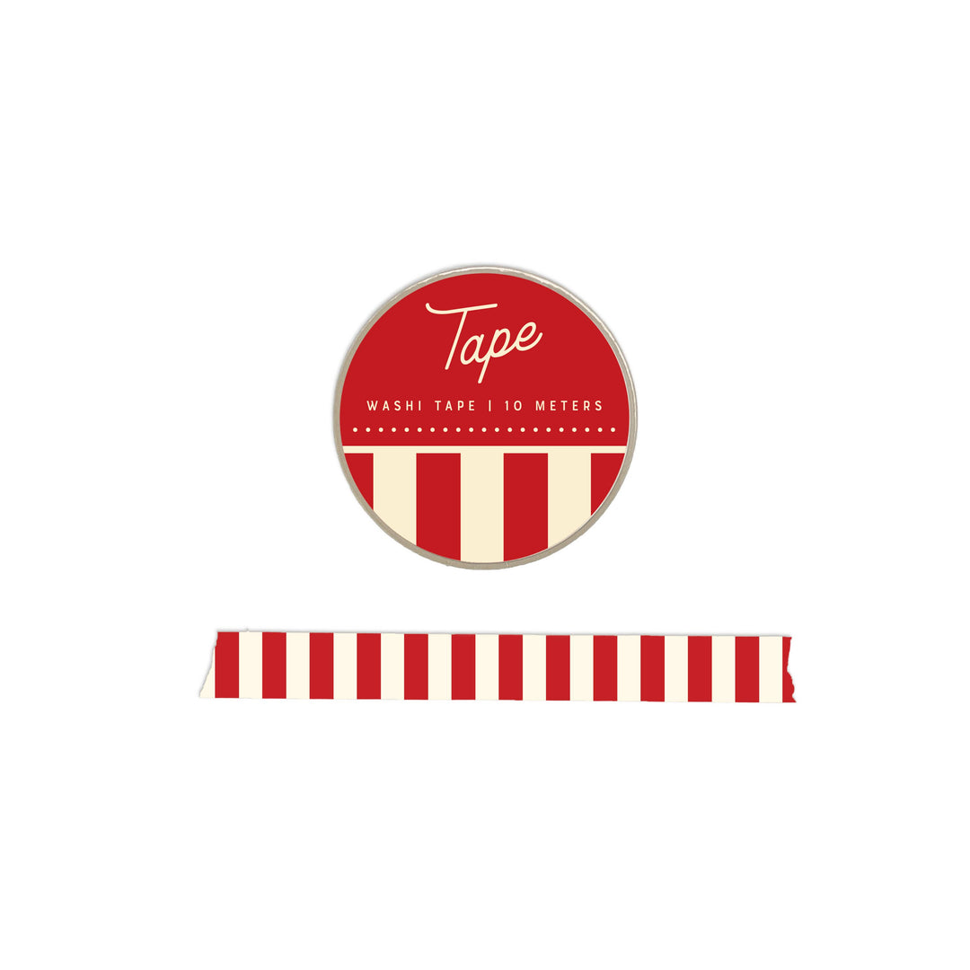 Red Striped Washi Tape