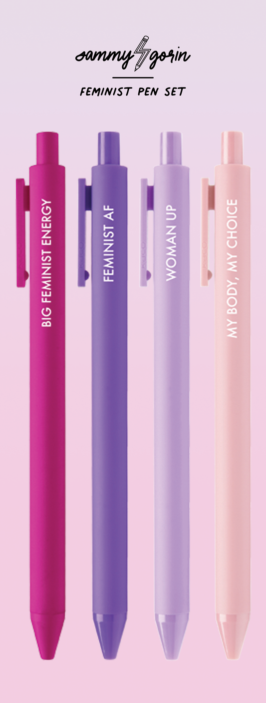 Feminist Gel Pens, Set of 4