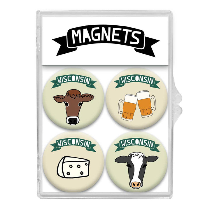 Wisconsin Magnets, Set of 4