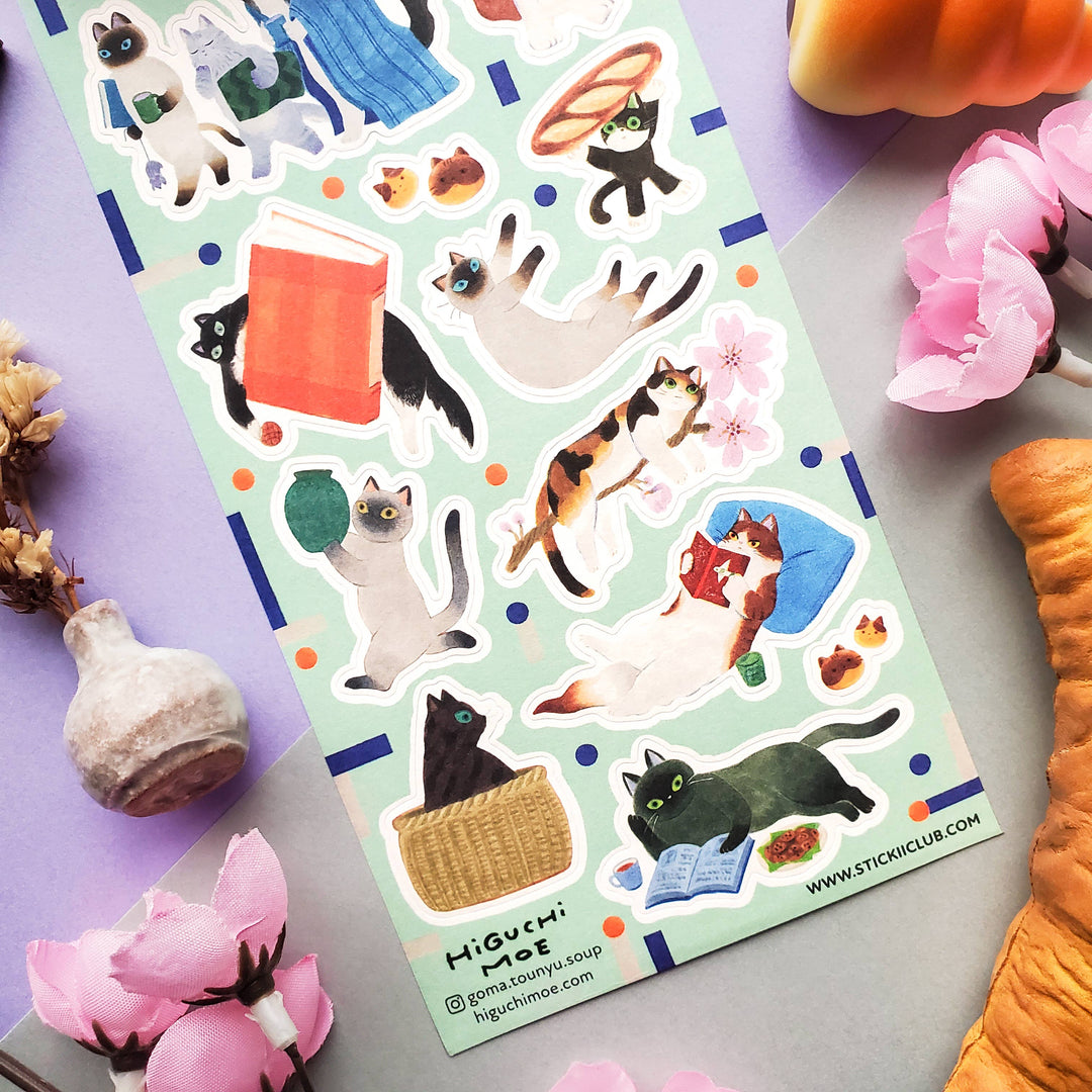 Charming Cats Sticker Sheet