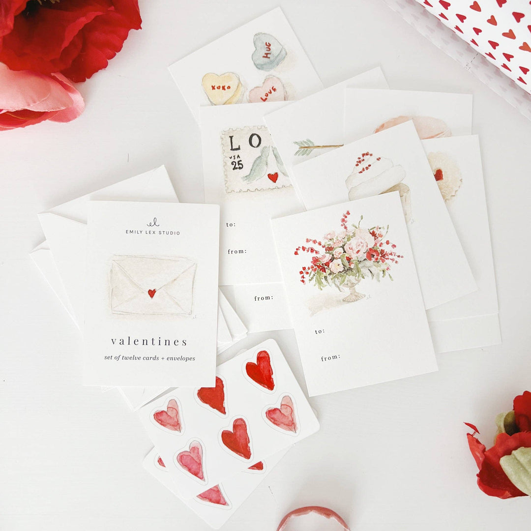 Mini Valentines, set of 12