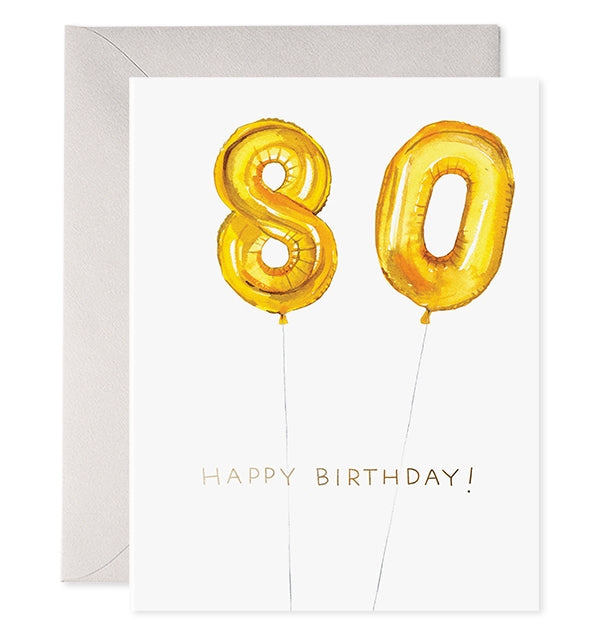 Helium 80 Birthday Card