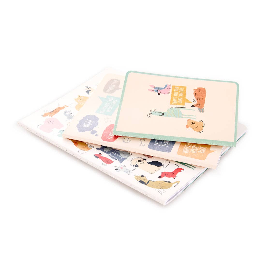 If Dogs Could Talk Stitched Notebooks, Set of 3